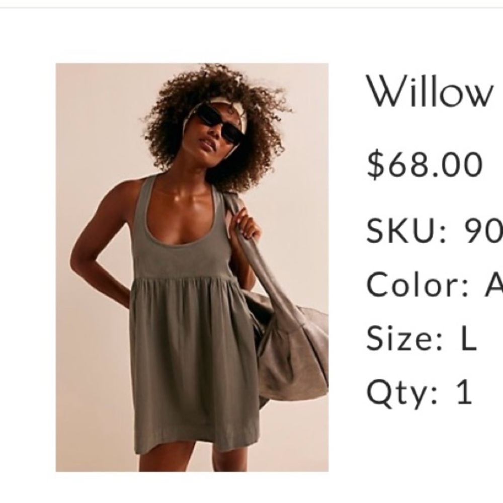 Free People Charcoal Sleeveless Dress